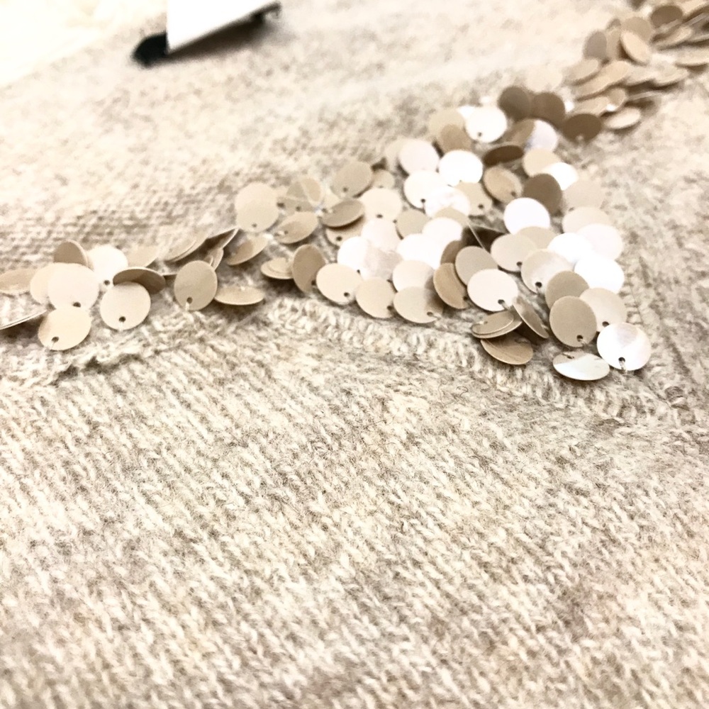 🛍Sequined J. Crew Lambs Wool Sweater